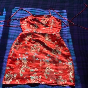 Shein red dress size medium